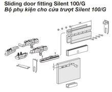 BỘ PHỤ KIỆN KẸP CHO CỬA KÍNH TRƯỢT 100KG HAFELE, KÍNH 12MM 940.82.035