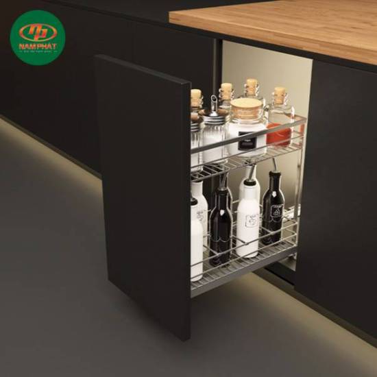 Rổ kéo để gia vị Cucina 200mm Inox 304 549.20.031