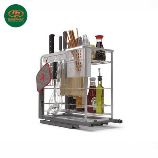 Giá dao thớt chai lọ Hafele Kosmo 400mm inox304 549.20.020