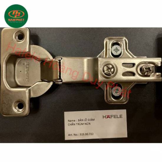 Bản lề giảm chấn Hafele Thép Cong 315.30.722