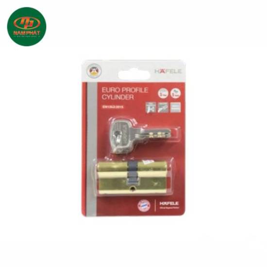 Ruột khoá 2 đầu chìa Häfele 65mm Đồng bóng 489.56.002