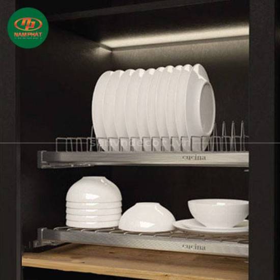 Giá bát cố định Inox 304 Cucina 800mm (có khung) 544.40.007